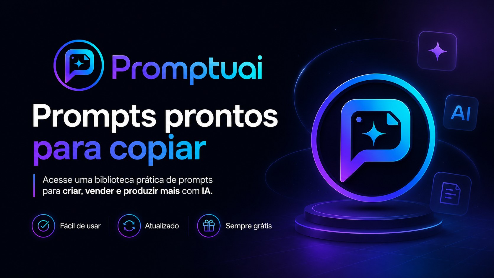 Promptuai - Prompts prontos para copiar